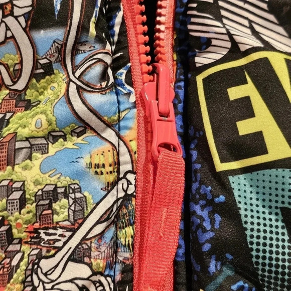 Nike SB Youth Skate Board Reversible Fleece Vest Graphic Red Grey Youth Lg - Picture 6 of 13